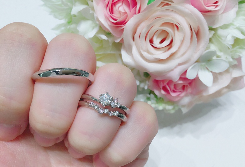 福井市】婚約指輪と結婚指輪の重ね着けで最高にかわいく！おすすめ 