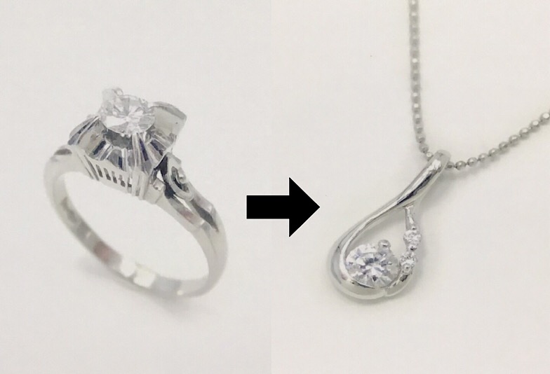 長野県｜婚約指輪をリフォームしてネックレスへ｜おすすめのデザインから金額、納期まで