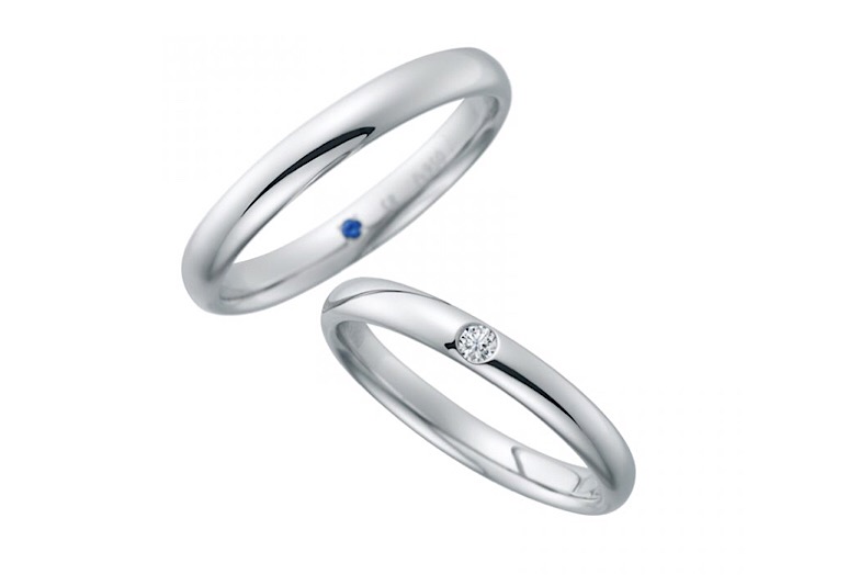 【新潟市】結婚指輪　実は青い石が入るものが選ばれている！青を入れる理由は？