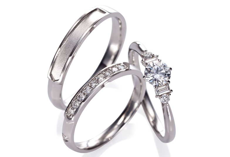 キャラティボーチェ　プラチナの結婚指輪