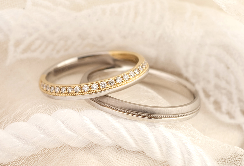 アンティーク　コンビネーションリング結婚指輪