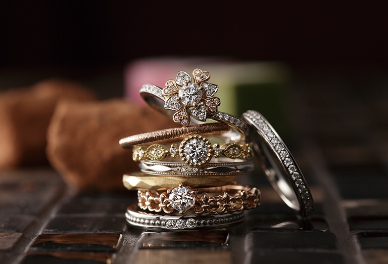 【大阪セレクトショップ】アンティーク調で人気なパヴェオショコラの婚約指輪が京都に新登場
