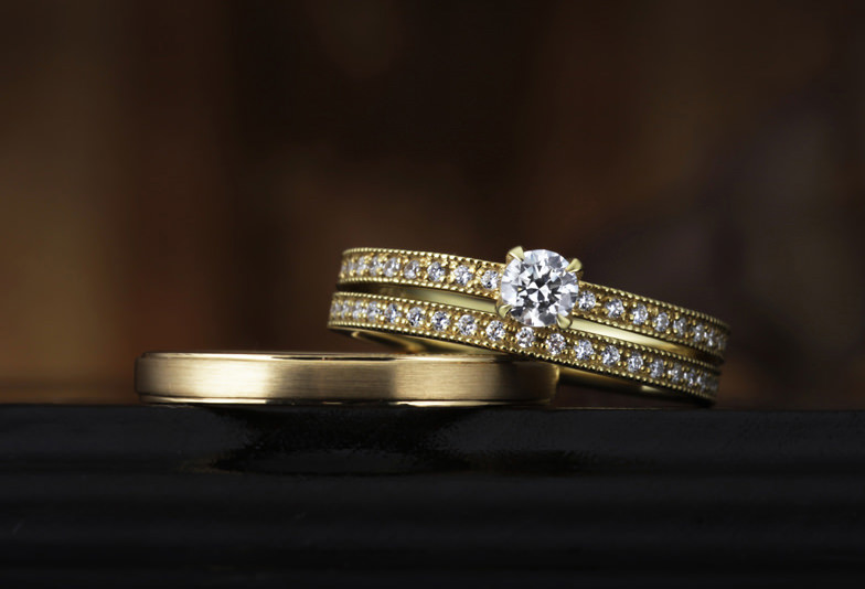 シェールラブのゴールドの人気な結婚指輪garden本店