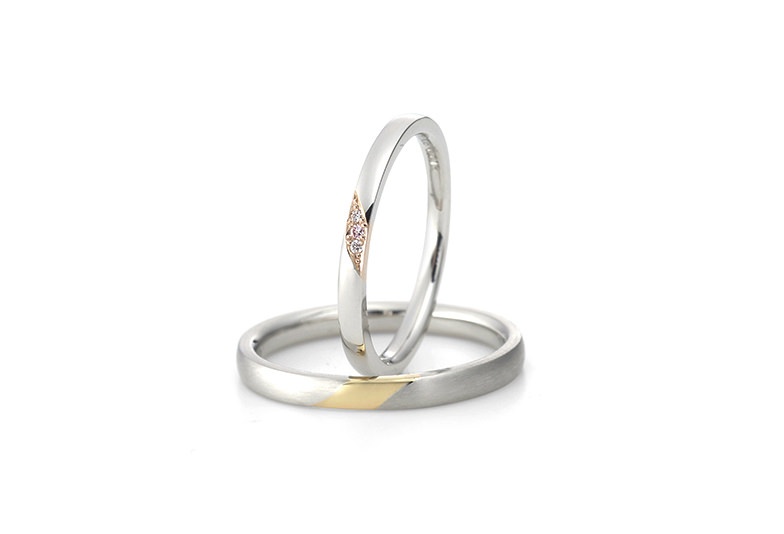 沖縄県ピンクダイヤモンド結婚指輪