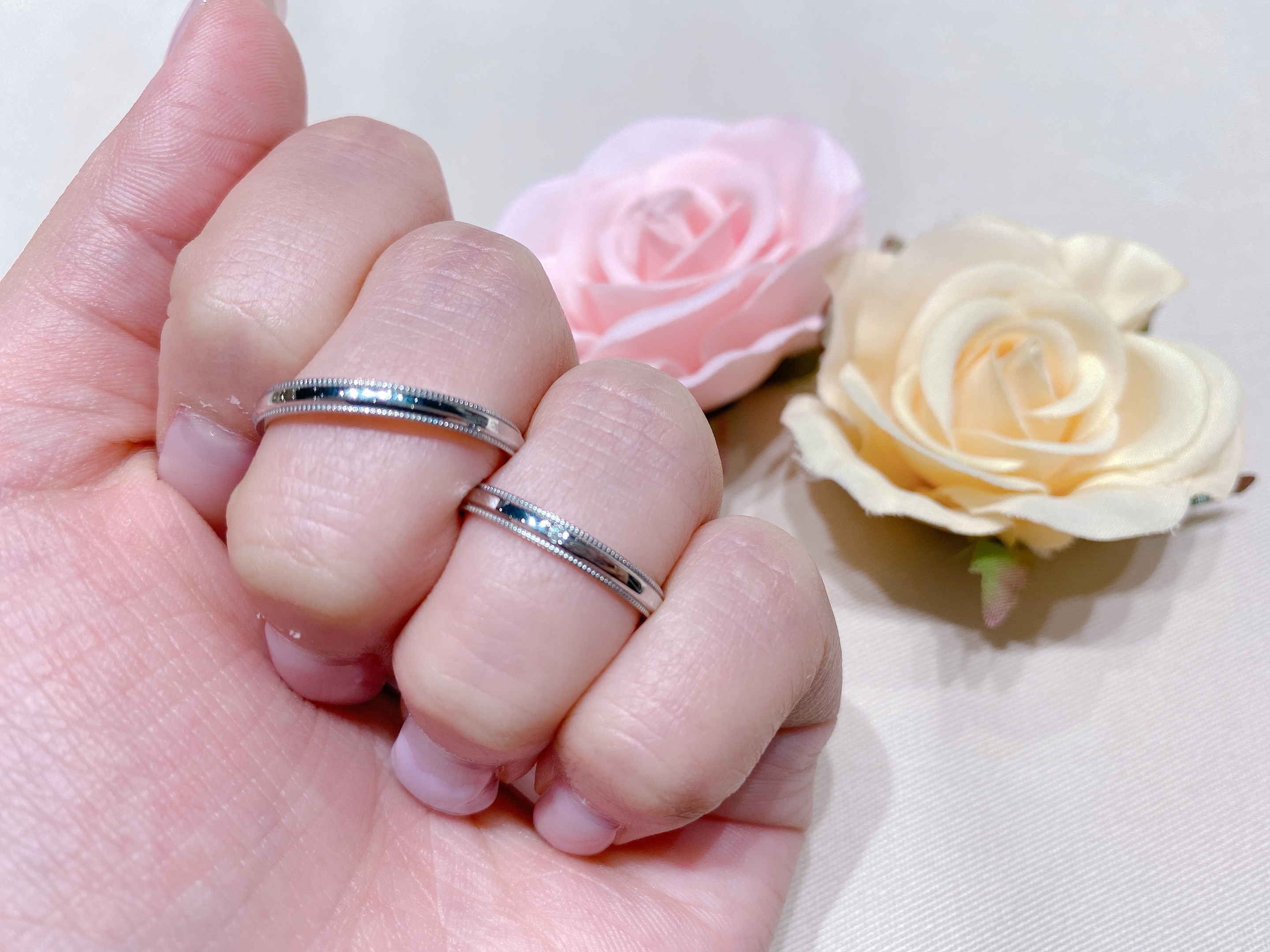 福井市ベルシンプルな結婚指輪プチマリエ