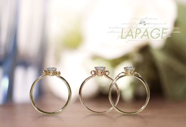 【姫路市】Instagramで大人気！３６０℃マテリアルの個性デザイン『LAPAGE』の婚約指輪