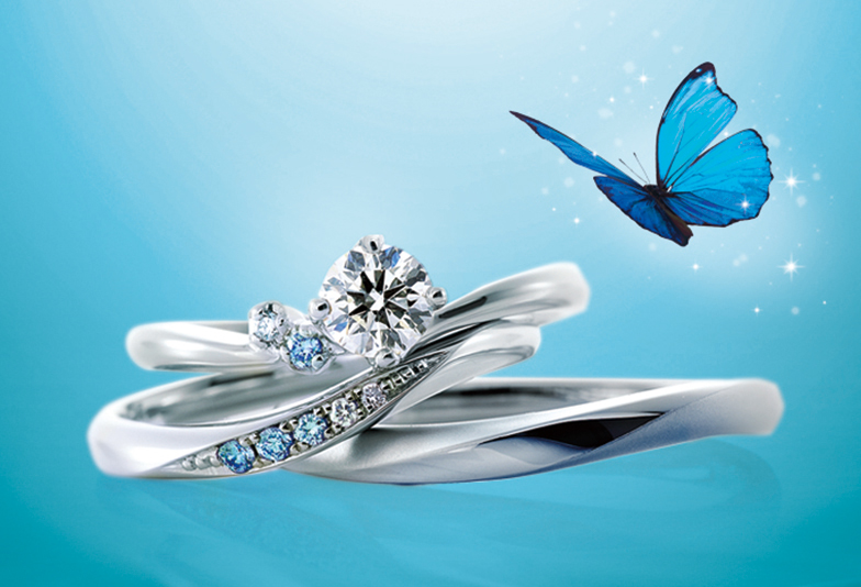 【金沢・野々市】結婚指輪にアイスブルーダイヤモンドを入れてみた『カフェリング』