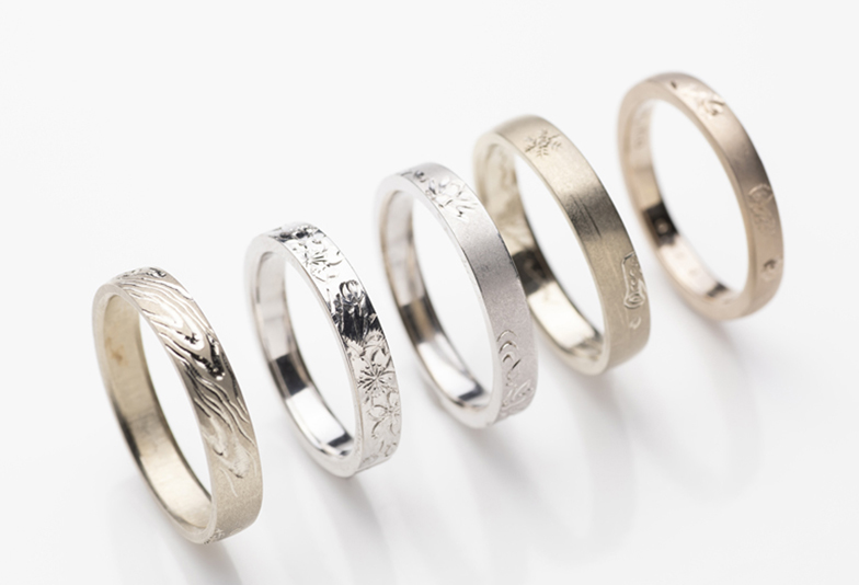 浜松市結婚指輪彫り模様