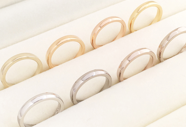 【浜松】あざやかなピンクゴールドの結婚指輪 オリジナルカラーゴールドの魅力