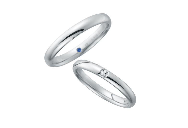 サムシングブルー結婚指輪　