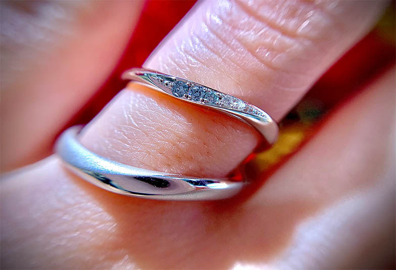 【金沢市】花嫁の幸せを願う結婚指輪。アイスブルーダイヤモンドの指輪ご存知ですか？？