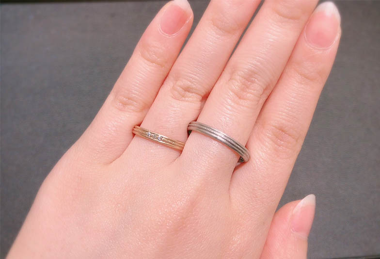 素材違いの結婚指輪も素敵な選択