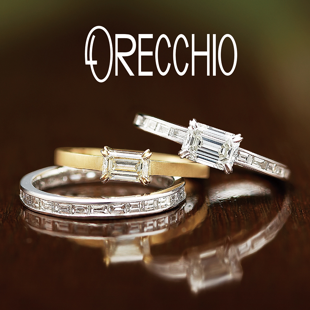 和歌山・橋本市　四角いダイヤモンドが特徴的な人気の結婚指輪ブランド「ORECCHIOオレッキオ」をご紹介