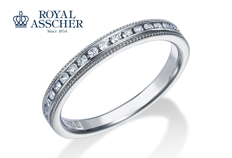 【上田市】婚約指輪を普段使いで着けるなら！ロイヤル・アッシャー・ダイヤモンドのハーフエタニティリングがおすすめ
