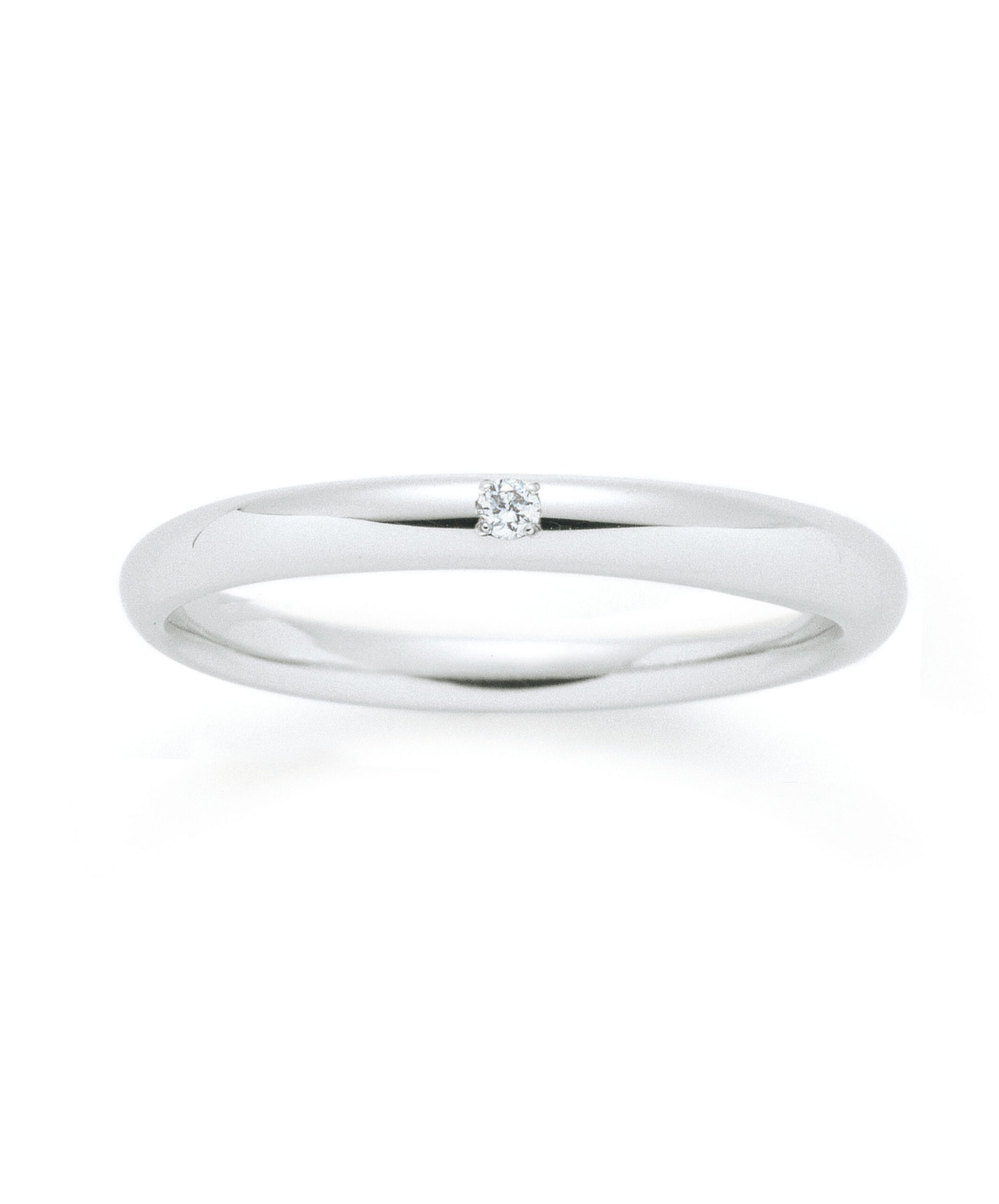 一石ストレートのシンプルタイプの結婚指輪