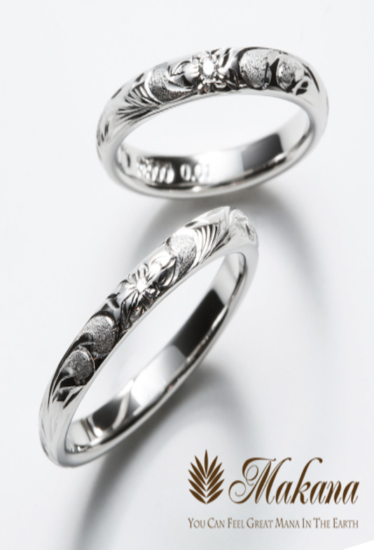 ハワイアンジュエリー　マカナの結婚指輪