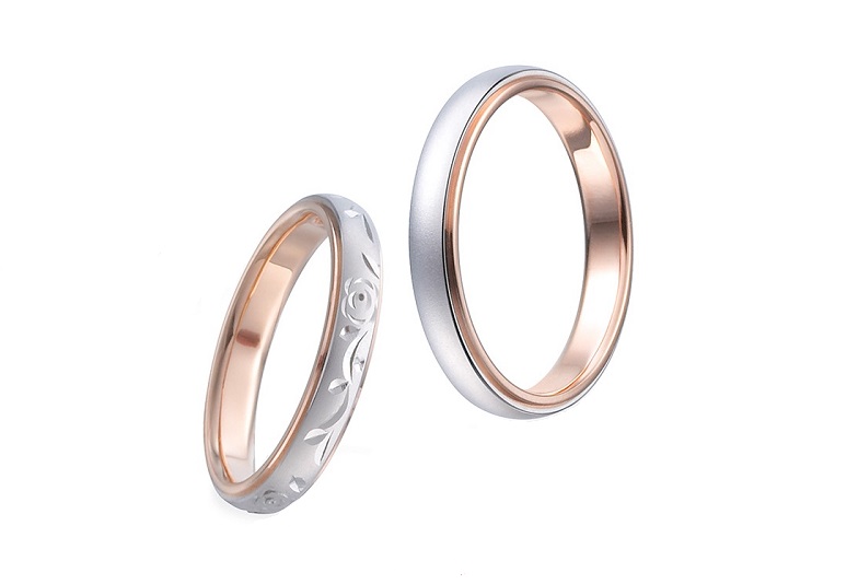 プラチナとPGの結婚指輪