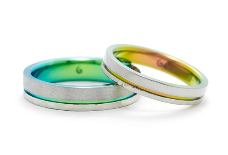 ソラの水平線をイメージした結婚指輪。野々市市で人気の結婚指輪ソラ、