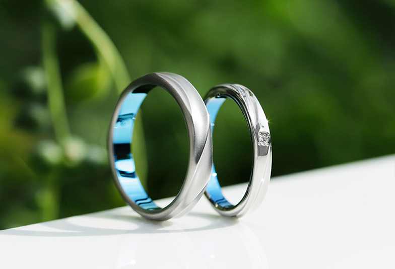 【富山市】カラフルな結婚指輪「SORA」おすすめのシンプルなデザイン