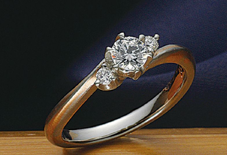 輝彩杢目婚約指輪金木犀