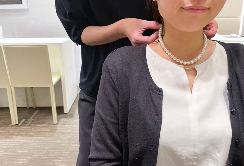 【静岡市】あなたの真珠ネックレスの長さ、大丈夫…！？