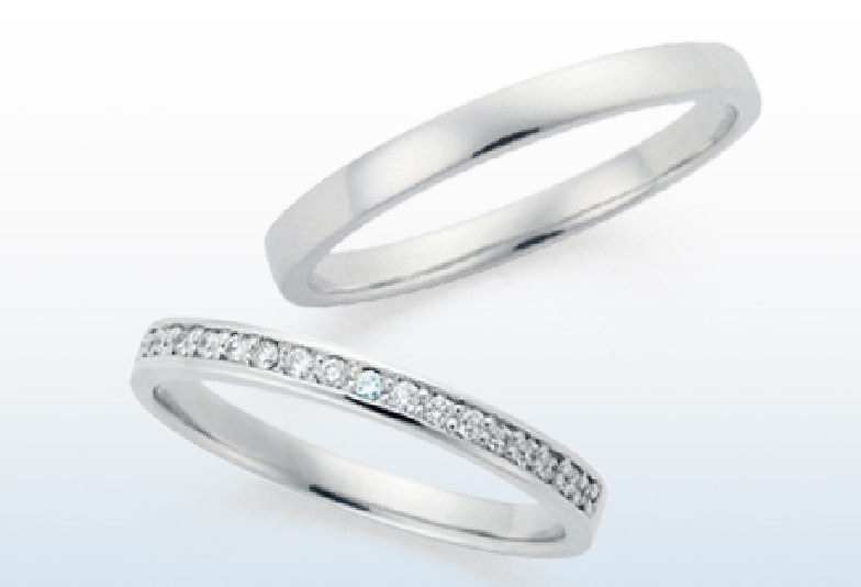 スウィートブルーダイヤモンド　結婚指輪