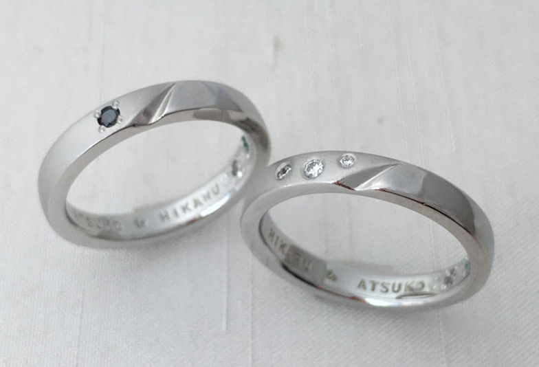 K18WGG結婚指輪