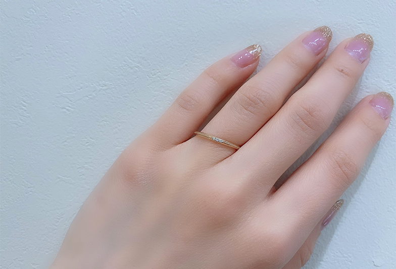 結婚指輪　ピンクゴールド