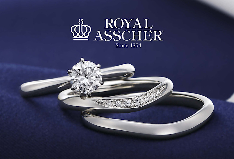 【郡山市】王道の結婚指輪　ダイヤモンドが美しいロイヤルアッシャー！