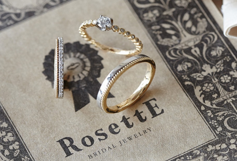 神戸市三ノ宮オシャレ結婚指輪・婚約指輪　ロゼット【RosettE】