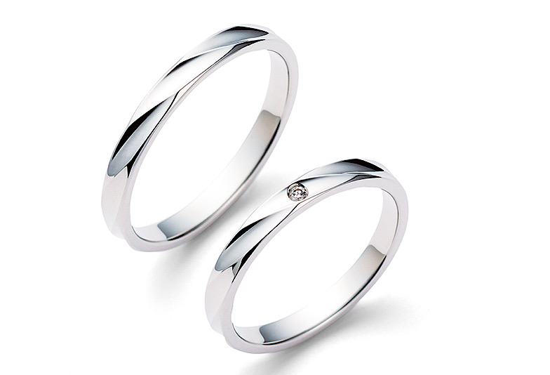 モダンプラチナ結婚指輪