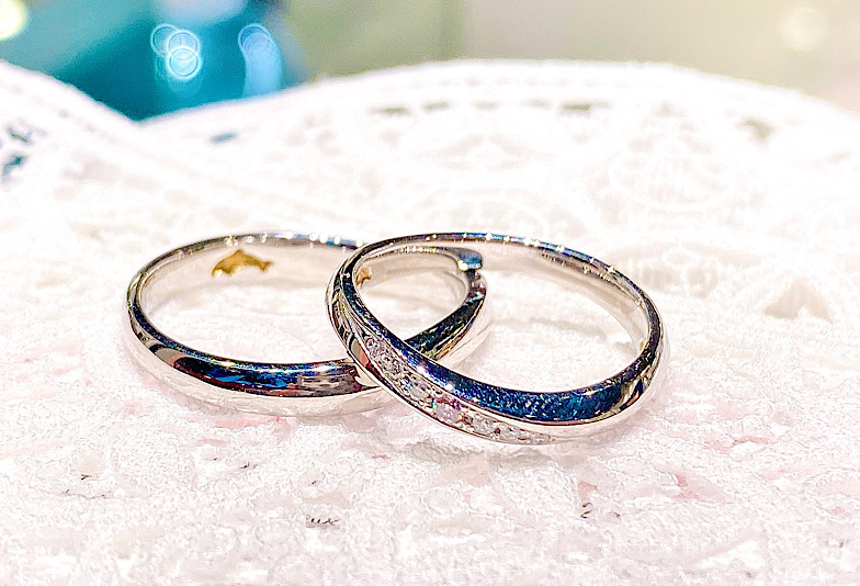 福井市ベルで人気の結婚指輪ピンクドルフィン