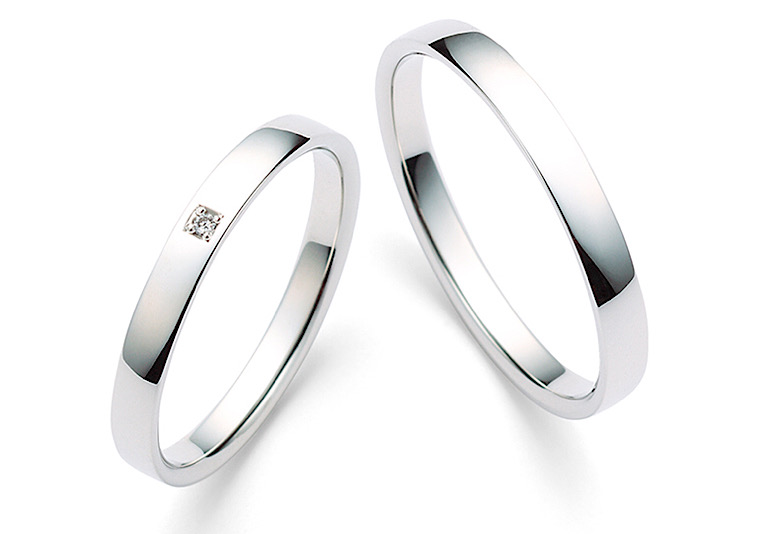 モダンプラチナの結婚指輪