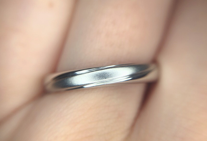 結婚指輪　メンズデザイン結婚指輪　艶消し加工