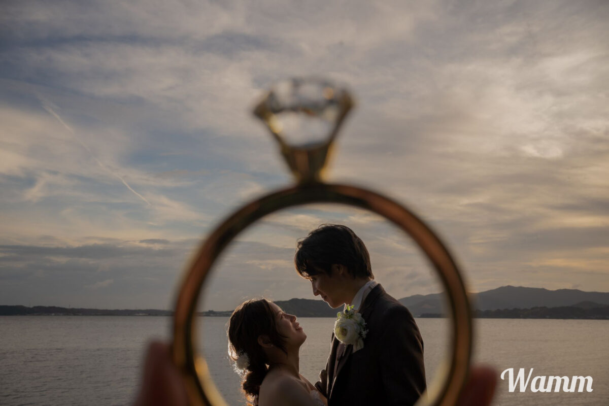 【静岡・浜松前撮り】奥浜名湖のサンセット写真が美しい！9月までならお得
