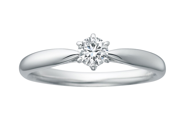 アイテールシリーズ、ダイヤ1石の婚約指輪、