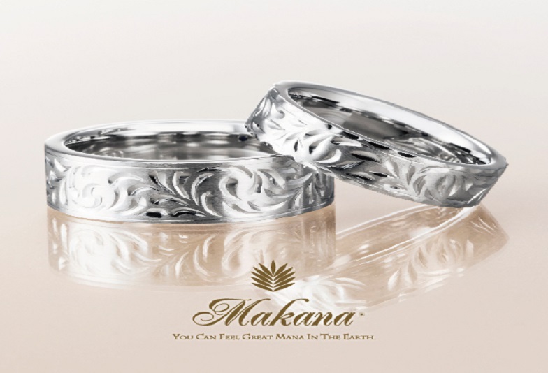 大阪心斎橋で人気のハワイアンジュエリーの結婚指輪マカナ