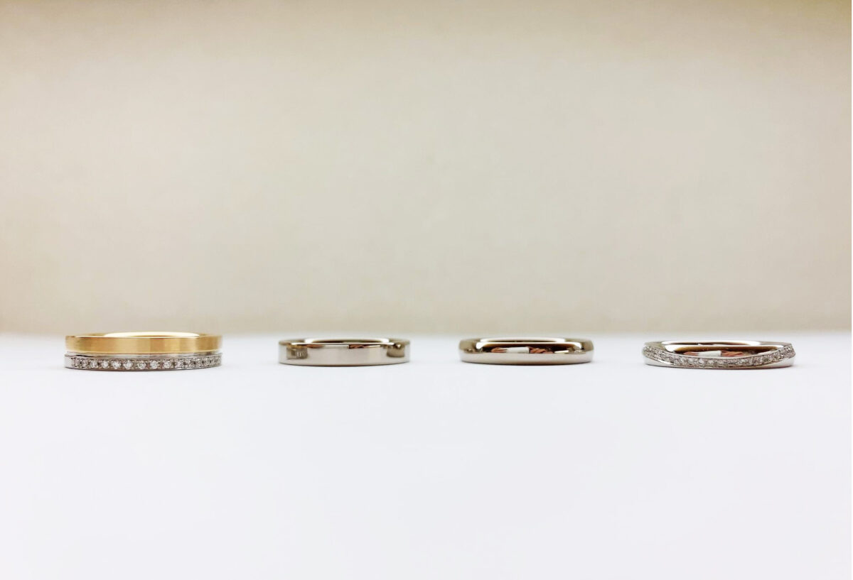 【静岡市】シンプルな結婚指輪を形状で比較！あなたは甲丸派？平打ち派？