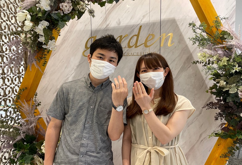 着け心地のいい鍛造ブランドフィッシャーの結婚指輪をご成約いただきました