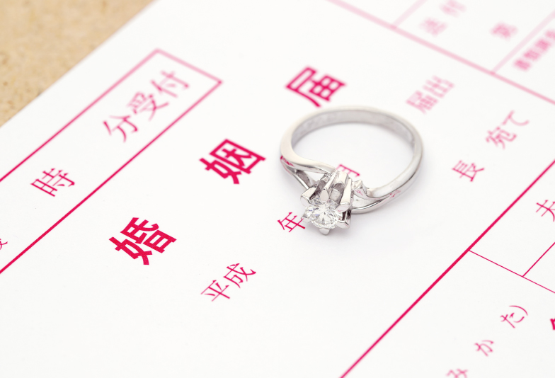 婚姻届と結婚指輪