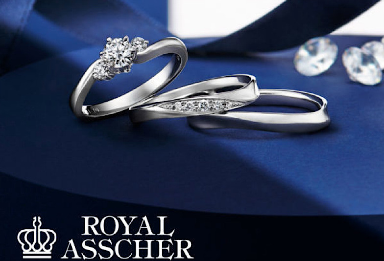 【いわき市】上品で美しい結婚指輪・ロイヤルアッシャーダイヤモンド