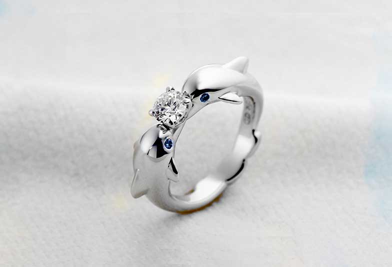 FIRST DIAMOND静岡のオーダーメイド婚約指輪　イルカ