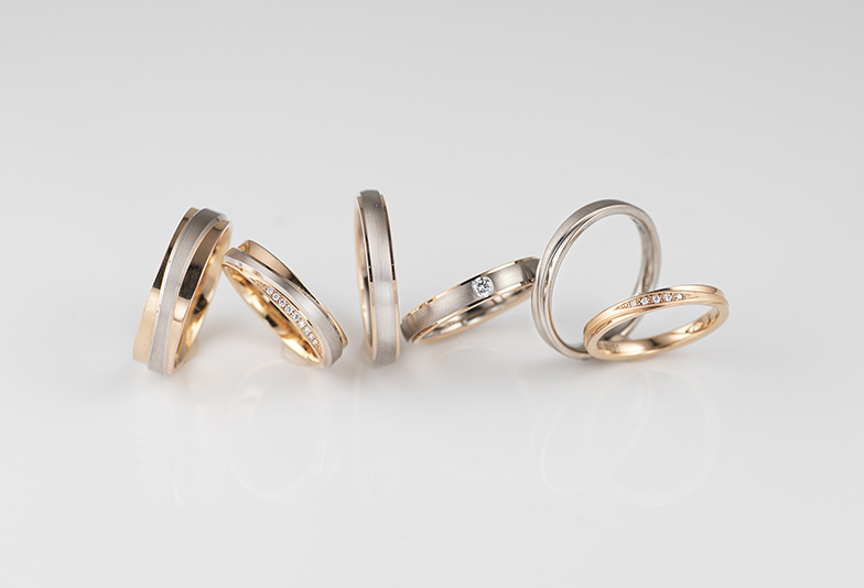 【浜松】おしゃれに見えるコンビネーションの結婚指輪特集