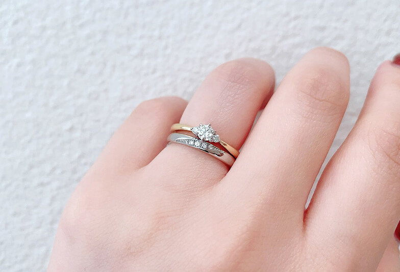 【静岡市】婚約指輪と重ねて着ける結婚指輪！素材は合わせるべき？