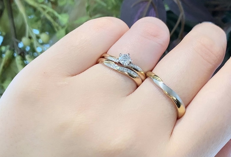【京都市】2色のコンビリング婚約・結婚指輪が人気！女性が選ぶラパージュの婚約・結婚指輪をご紹介
