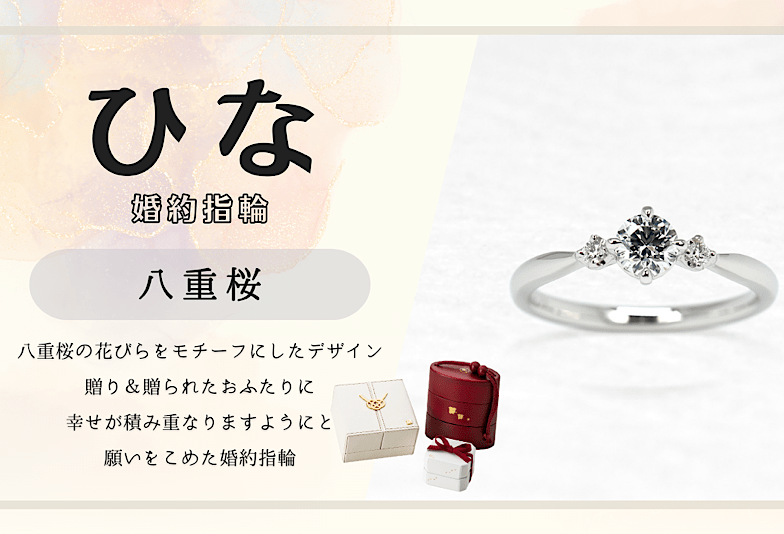 富山　動画　日本の四季や情景をモチーフにした和のブライダルジュエリーブランド「ひな」のご婚約指輪「八重桜」をご紹介！