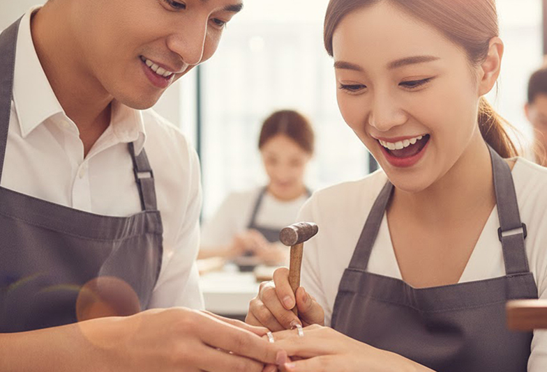 【静岡市】記念日サプライズに！彼女が絶対に喜ぶ「ペアリング作り」