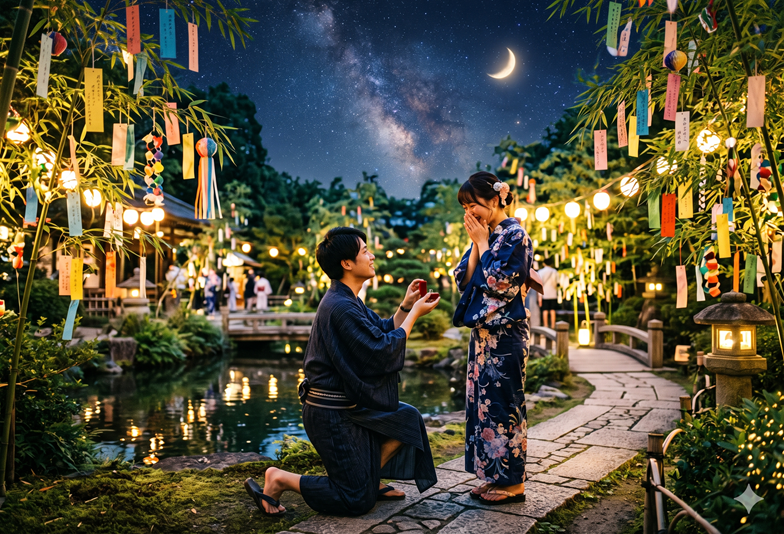 京都で七夕プロポーズ！おすすめプランと人気の婚約指輪ショップ決定版