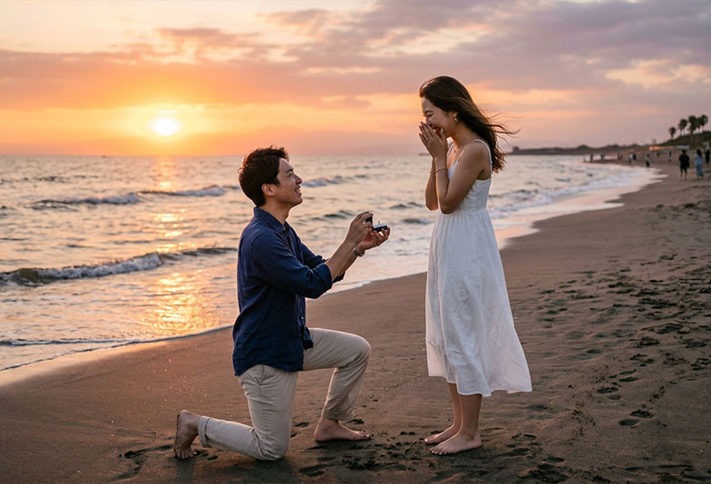 【長崎市】手作りの婚約指輪でプロポーズ